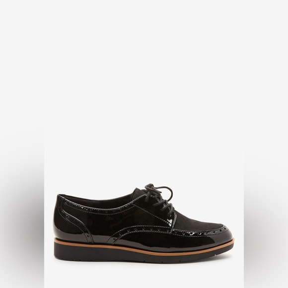 NEXT Forever Comfort Black Brogue Detail Chunky Sole Lace Up Loafer Shoes Size 5 - Picture 3 of 12